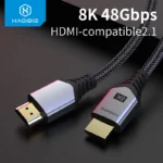 Cáp HDMI2.1 siêu nét Hagibis HDMI-compatible 2.1 Cable 8K/60Hz 4K/120Hz 48Gbps High Speed Digital Cables 144Hz for HDTVs PS4 Switch XBox Projectors