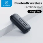 Micro không dây dùng cho tai nghe điên thoại Hagibis Wireless Microphone Bluetooth earphones Mic Voice Recording recevier for iPhone iPad Live Stream Vlog YouTube Facebook