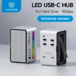 HUB chuyển và mở rộng đa năng Hagibis USB C Docking Station Type-c to M.2 SSD Enclosure USB 3.1 3.0 SD/TF 3.5mm AUX Adapter USB-C Hub for Laptop iPad Macbook
