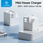 Củ sạc nhanh đa năng Hagibis 35W GaN USB C Charger Creative Fast Charger 20W QC 3.0 PD 3.0 For iPhone 16 15 14  Pro Max iPad Pro Macbook Air Samsung