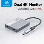 Cáp chuyển - đầu chuyển Hagibis USB-C/USB 3.0 to Dual HDMI-Compatible 4K Display Adapter Compatible with Apple M1 M2 Windows Mac DisplayLink DL6950 Chip
