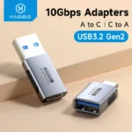 Đầu chuyển Hagibis USB to Type C OTG Adapter 10Gbps High-Speed Data Transfer USB C Male to A Female  For Macbook Pro iPhone 16 iPad Tablet