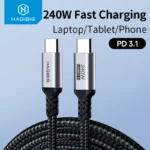 Cáp sạc nhanh C to C công suất cao Hagibis 240W USB Type C Cable PD 3.1 Fast Charging Type C to Type C line for MacBook Pro Air PS4/5 iPhone 16 Switch iPad Samsung