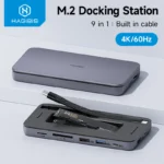 HUB chuyển và mở rộng đa năng Hagibis 9 in 1 USB C HUB with M.2 NVMe/SATA SSD Enclosure 4K HDMI-compatible 100W PD USB 3.1 Docking station for Windows mac OS