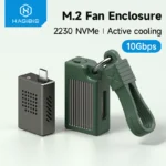 Box SSD di động tốc độ cao Hagibis 2230 M.2 NVMe SSD Enclosure with Cooling Fan USB 3.2 Gen 2 to NVMe PCI-E M.2 SSD Case for Laptop iPhone 16 Pro 15 iPad