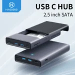 HUB chuyển đa năng Hagibis USB C HUB with Hard Drive Enclosure 2.5 SATA to USB 3.0 Type C Adapter for External SSD Disk HDD case