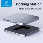 HUB chuyển đa năng Hagibis USB C Hub with Hard Drive Enclosure Type-C Docking Station for Mac mini with 2.5 SATA NVME M.2 SSD Case DP USB3.0 M1/M2